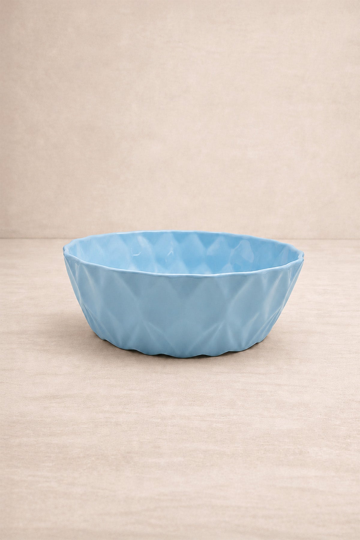 Kristal Desenli Stoneware Servis Kasesi / Sunum Tabağı Mavi 21,5 x 7 cm