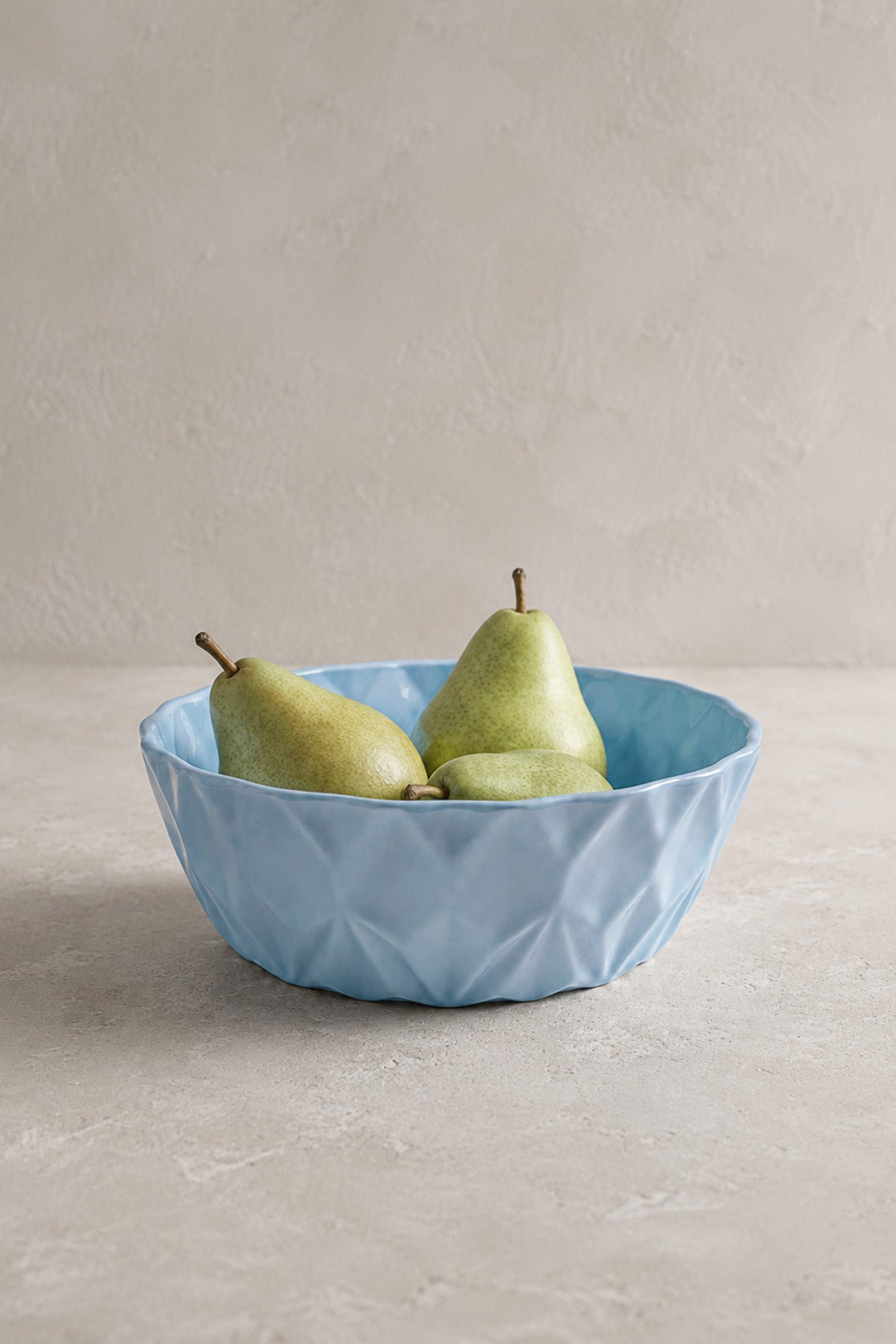 Kristal Desenli Stoneware Servis Kasesi, Sunum Tabağı Mavi 21,5 x 7 cm