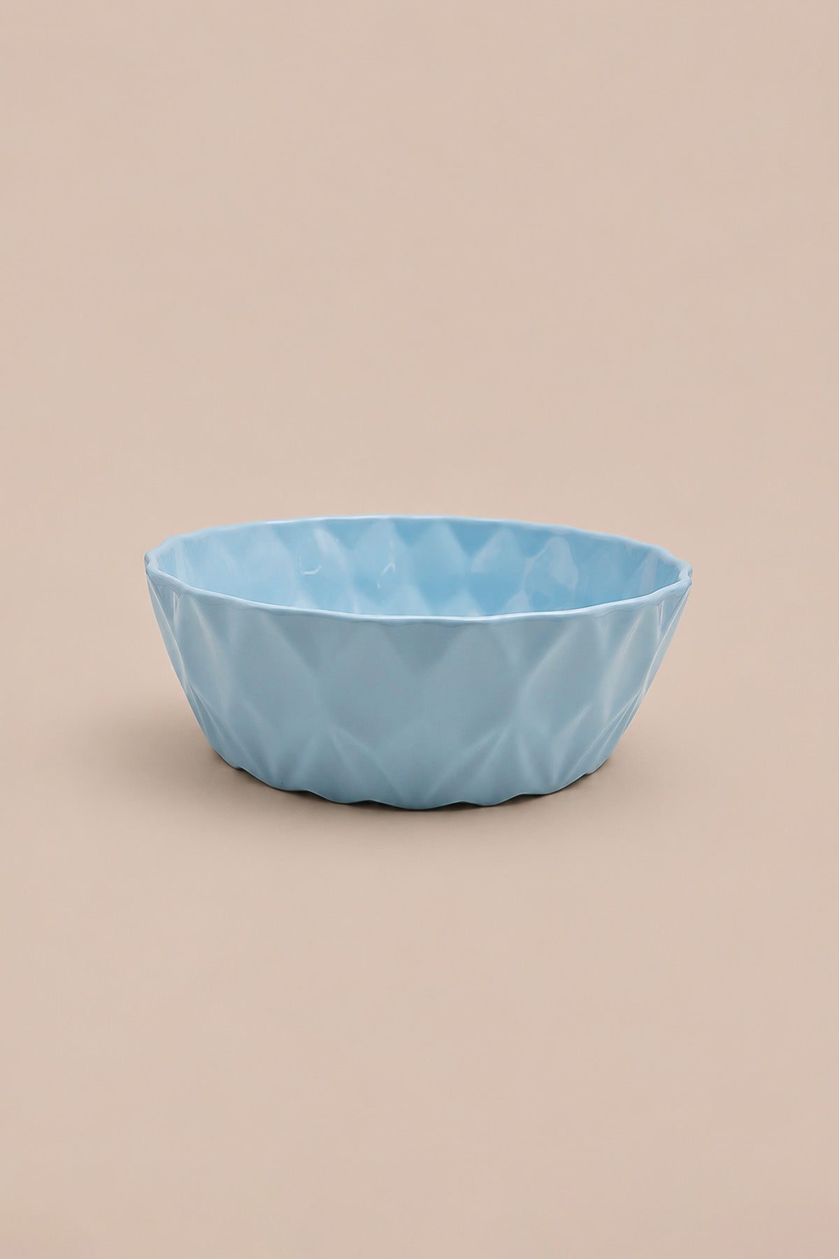 Kristal Desenli Stoneware Servis Kasesi / Sunum Tabağı Mavi 21,5 x 7 cm