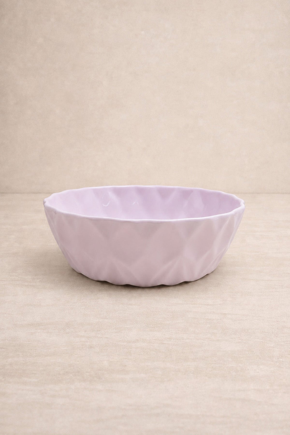 Kristal Desenli Stoneware Servis Kasesi / Sunum Tabağı Pembe 21,5 x 7 cm