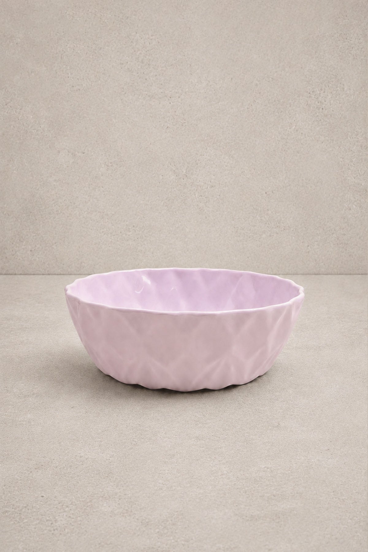 Kristal Desenli Stoneware Servis Kasesi / Sunum Tabağı Pembe 21,5 x 7 cm