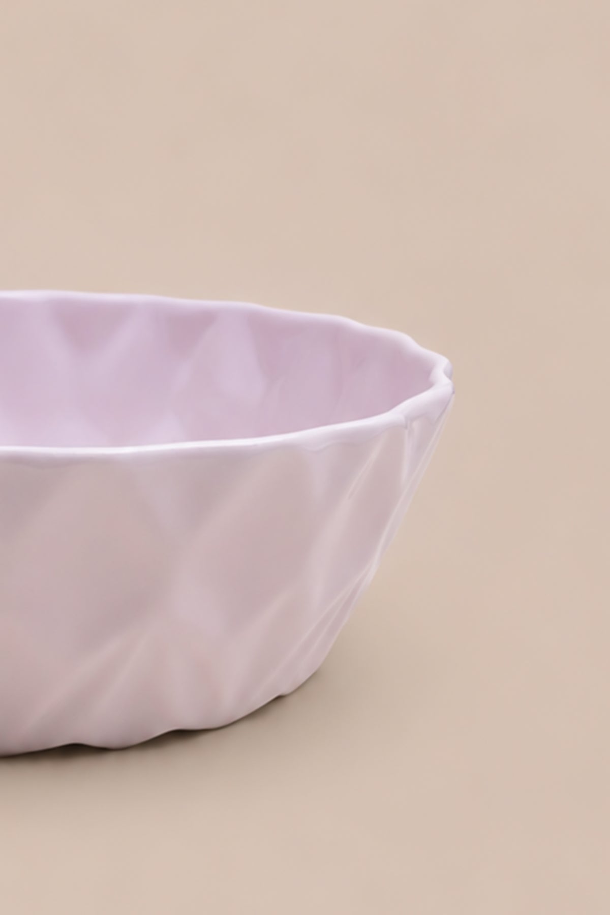 Kristal Desenli Stoneware Servis Kasesi / Sunum Tabağı Pembe 21,5 x 7 cm