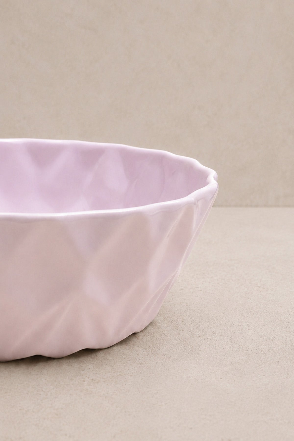 Crystal Pattern Stoneware Serving Bowl / Platter Pink 21.5 x 7 cm