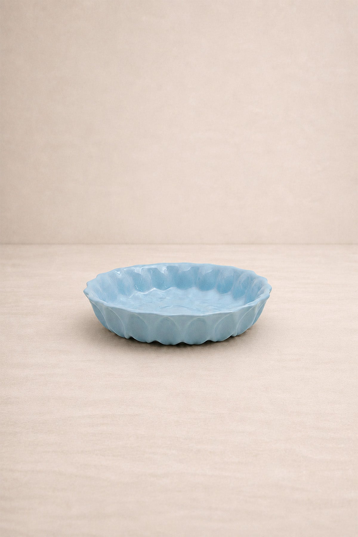 Kristal Desenli Stoneware Servis / Meze Tabağı Mavi 12,5 x 2,5 cm