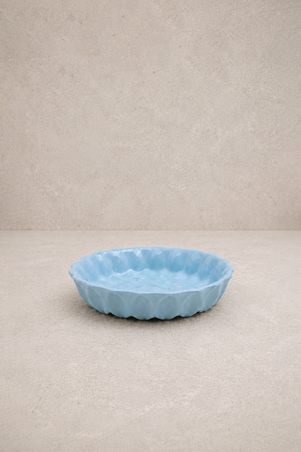 Kristal Desenli Stoneware Servis / Meze Tabağı Mavi 12,5 x 2,5 cm