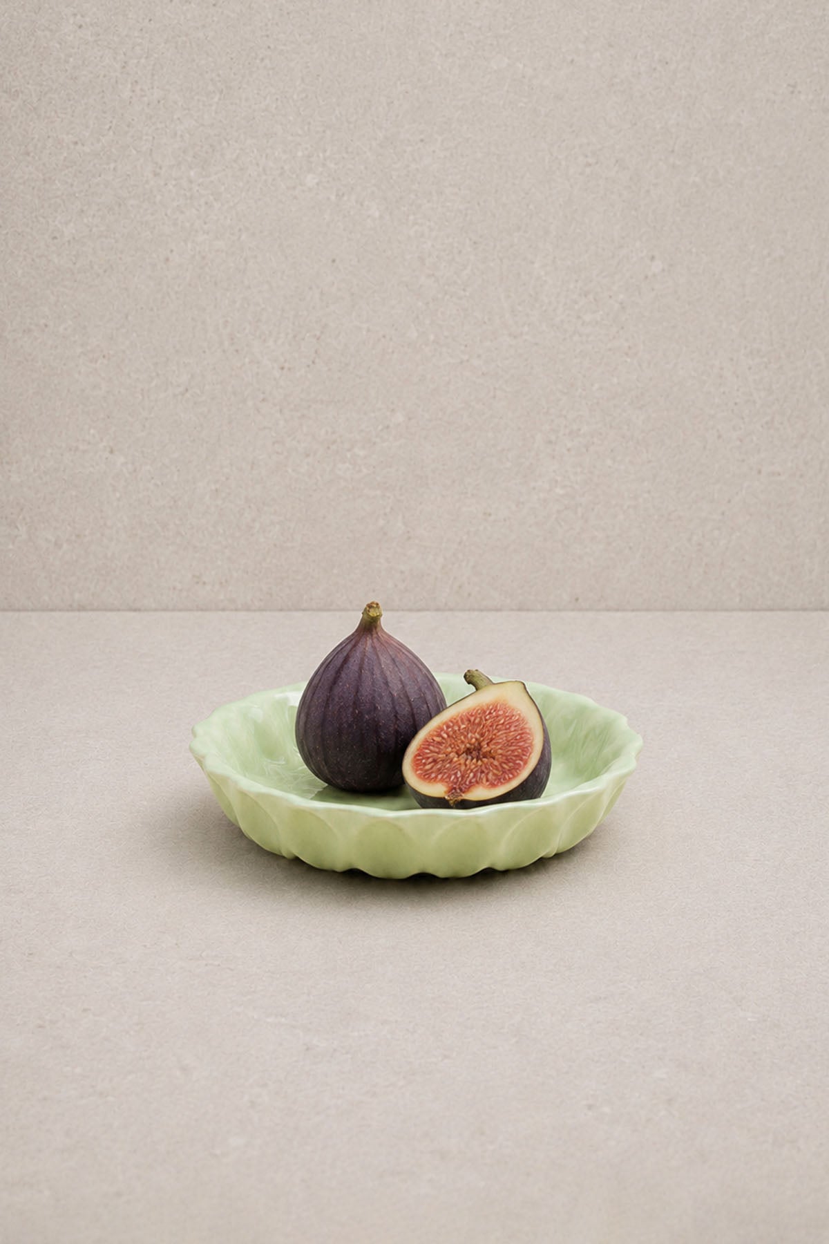 Kristal Desenli Stoneware Servis / Meze Tabağı Yeşil 12,5 x 2,5 cm
