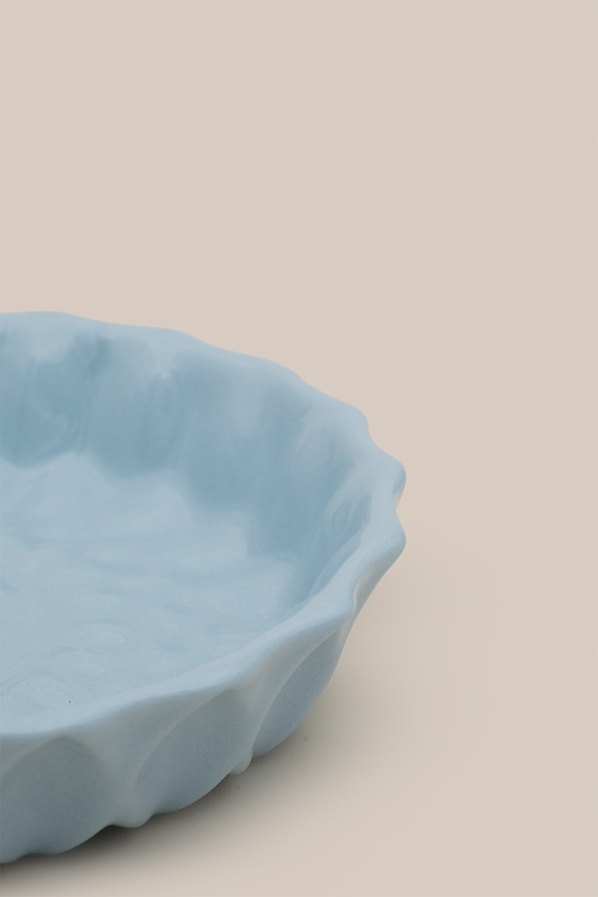 Kristal Desenli Stoneware Servis / Meze Tabağı Mavi 12,5 x 2,5 cm