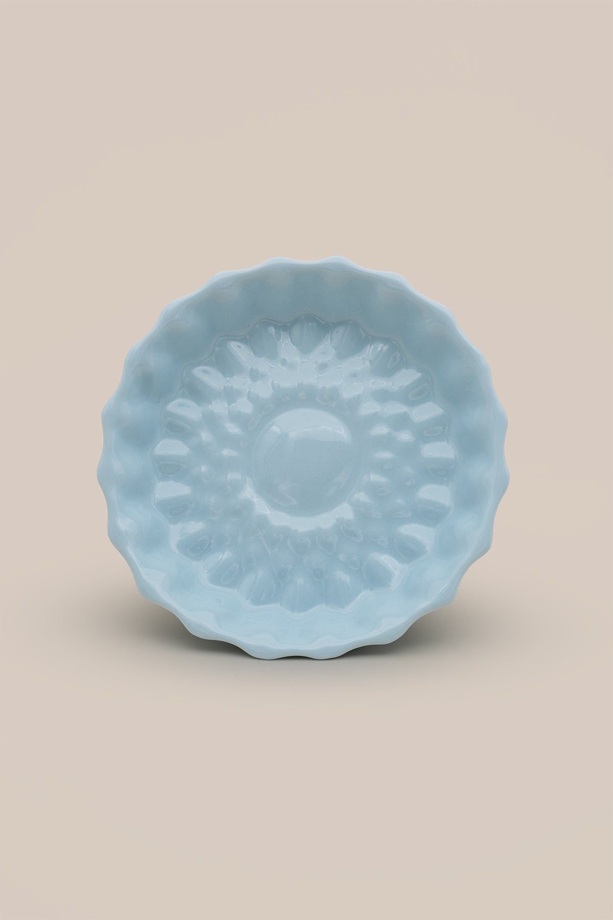 Kristal Desenli Stoneware Servis / Meze Tabağı Mavi 12,5 x 2,5 cm