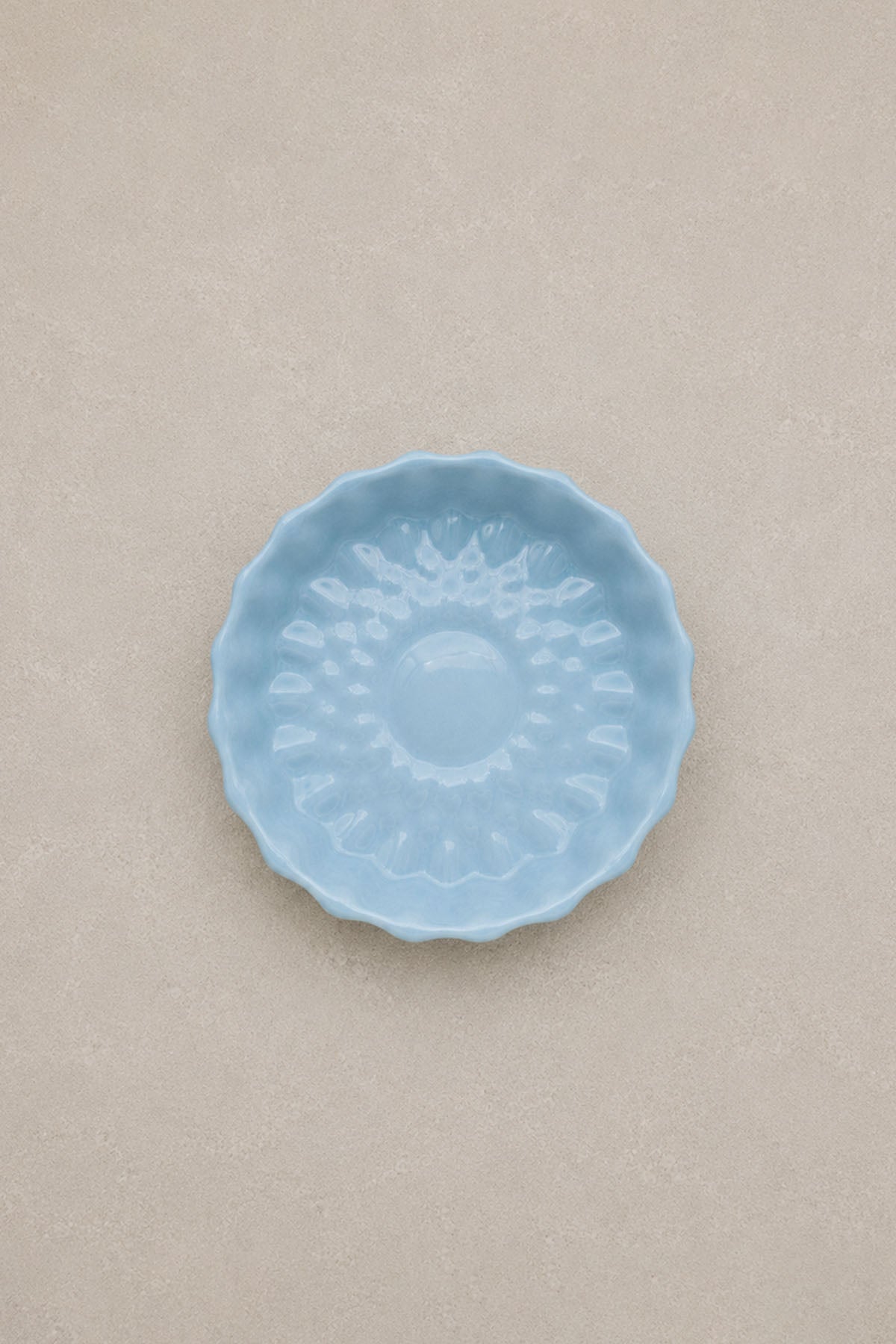 Kristal Desenli Stoneware Servis / Meze Tabağı Mavi 12,5 x 2,5 cm
