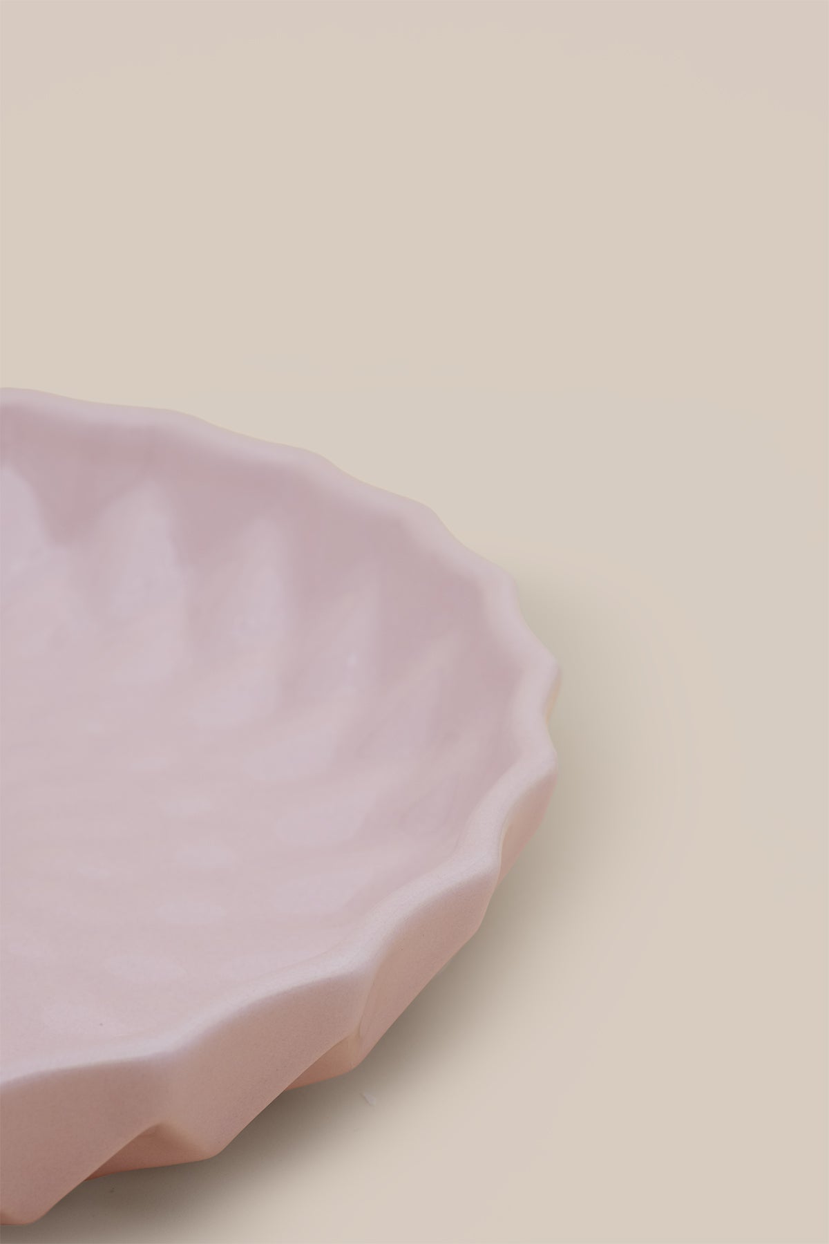 Kristal Desenli Stoneware Servis / Meze Tabağı Pembe 12,5 x 2,5 cm