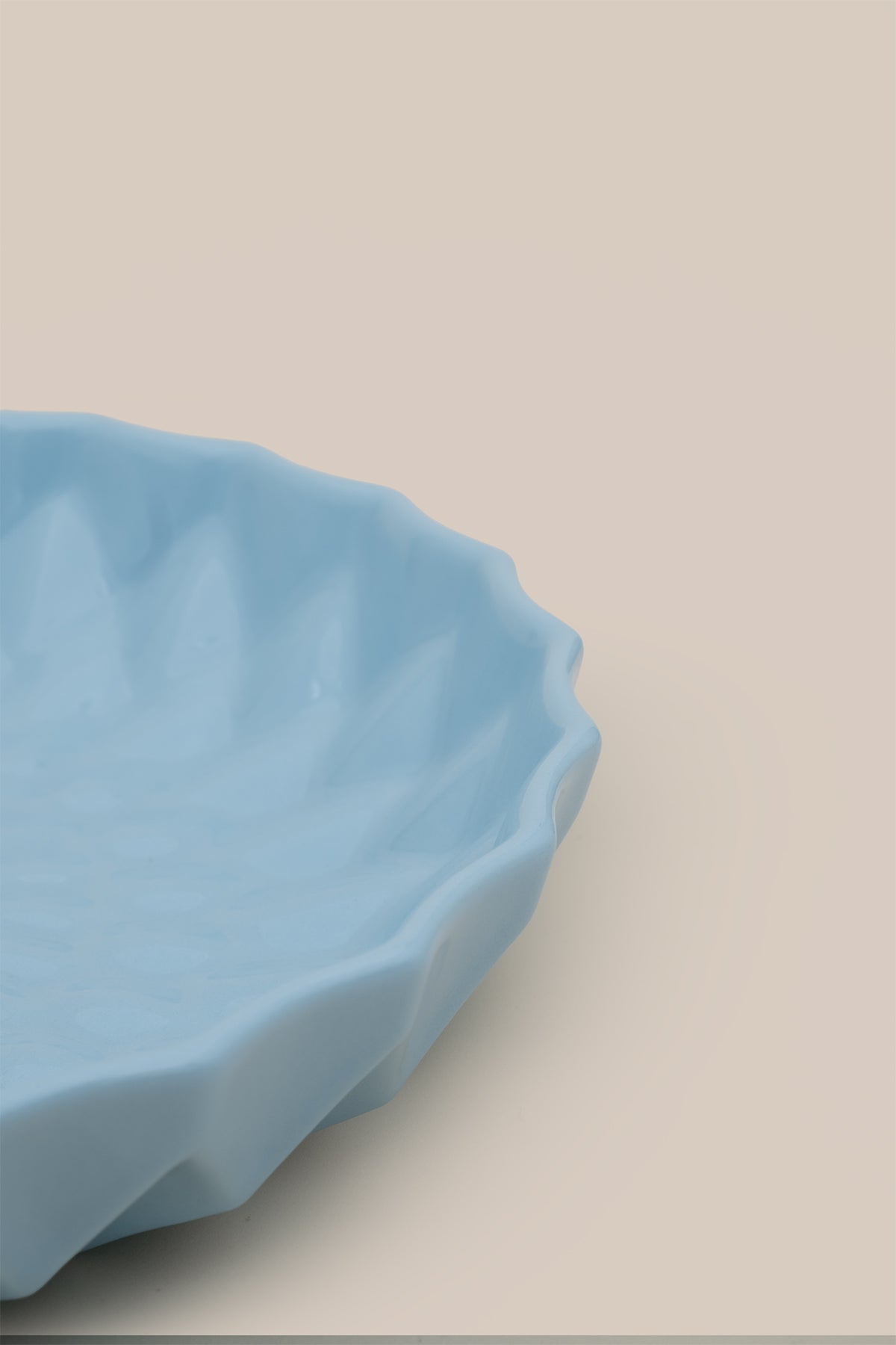 Kristal Desenli Stoneware Servis Tabağı Mavi 19 x 3,3 cm