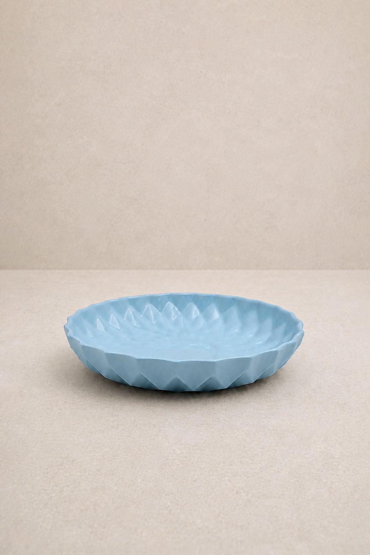 Kristal Desenli Stoneware Servis Tabağı Mavi 19 x 3,3 cm