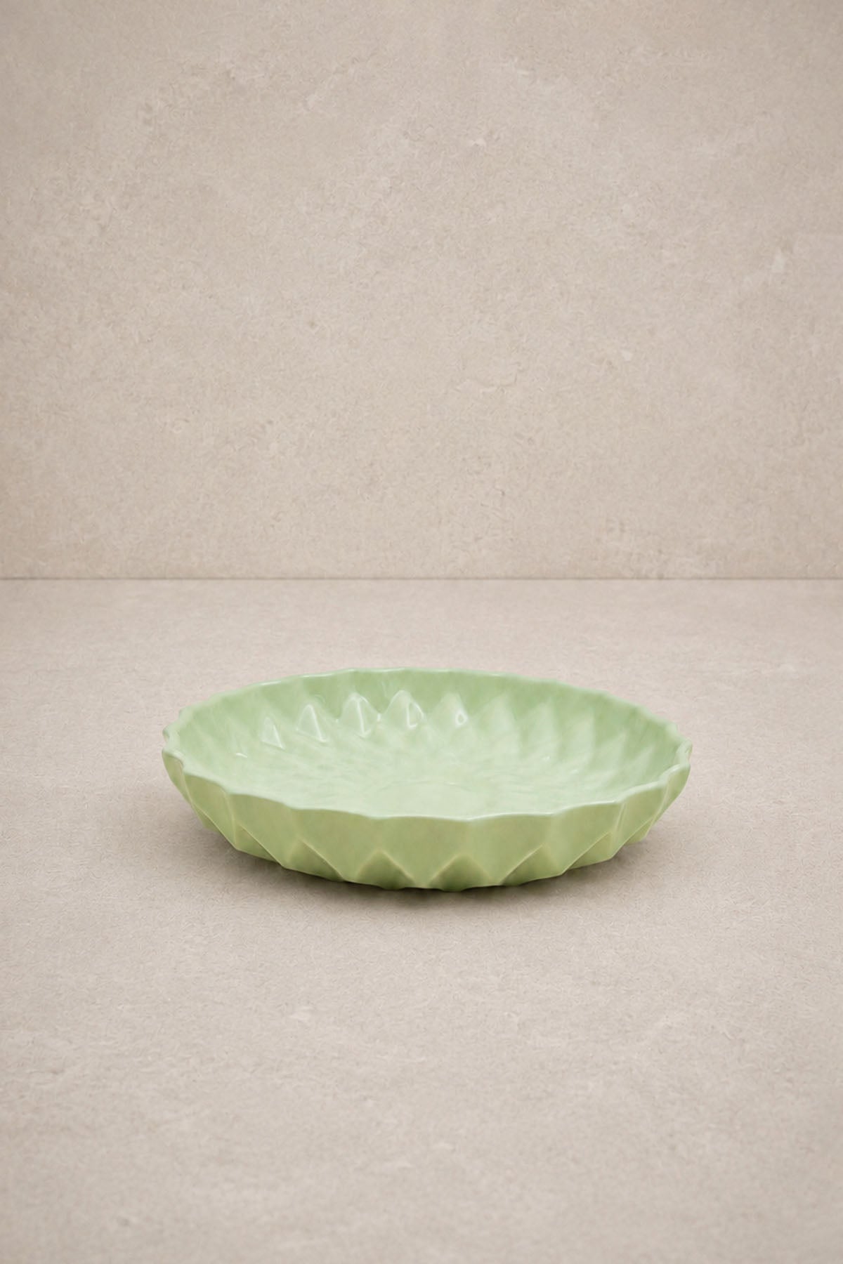 Kristal Desenli Stoneware Servis Tabağı Yeşil 19 x 3,3 cm