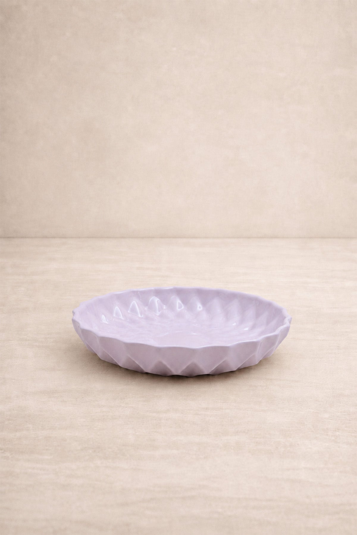 Kristal Desenli Stoneware Servis Tabağı Pembe 19 x 3,3 cm
