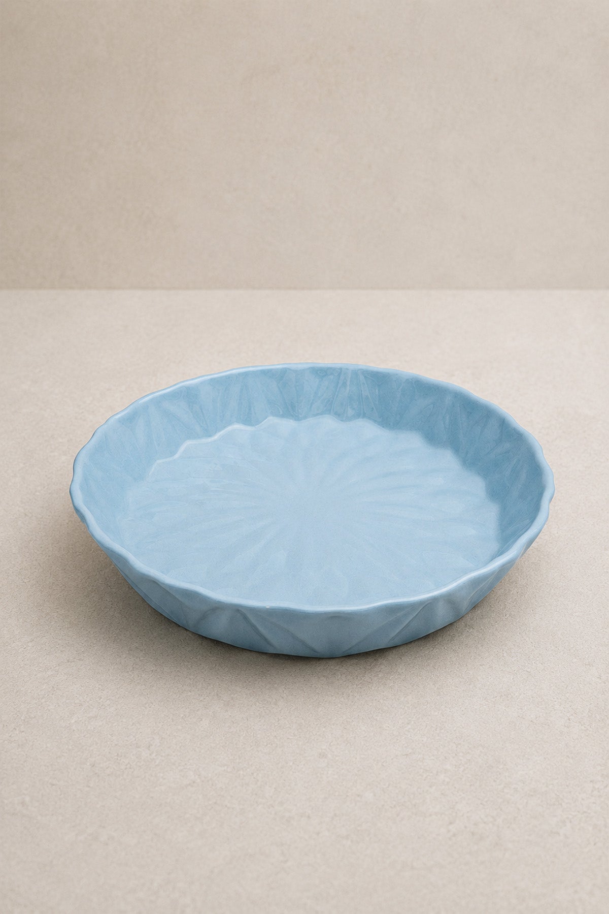 Kristal Desenli Stoneware Servis Tabağı Mavi 23,5 x 4 cm