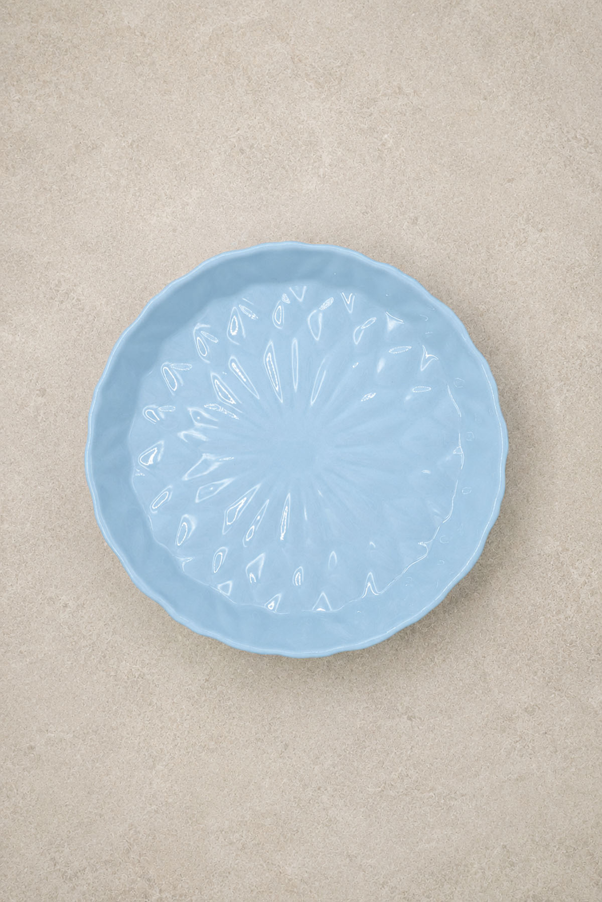 Kristal Desenli Stoneware Servis Tabağı Mavi 23,5 x 4 cm