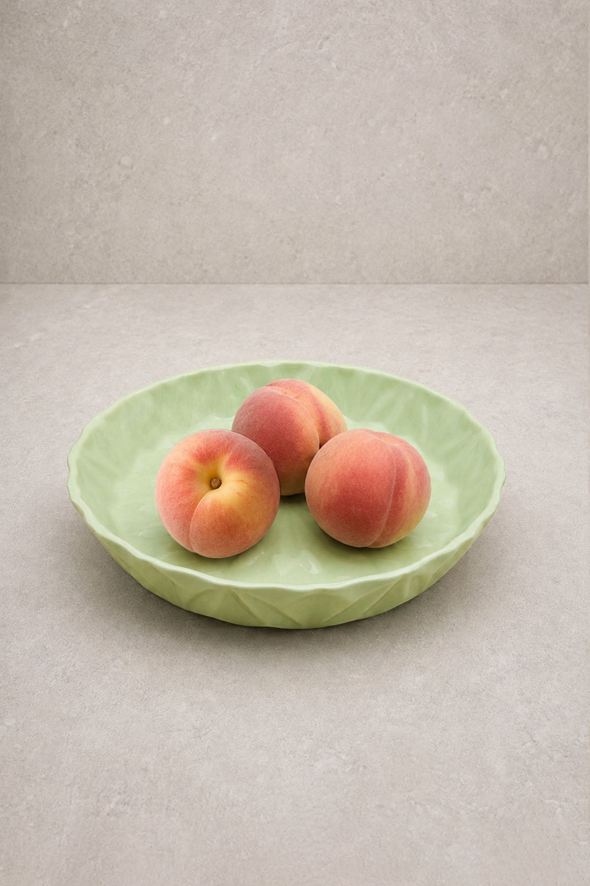 Kristal Desenli Stoneware Servis Tabağı Yeşil 23,5 x 4 cm