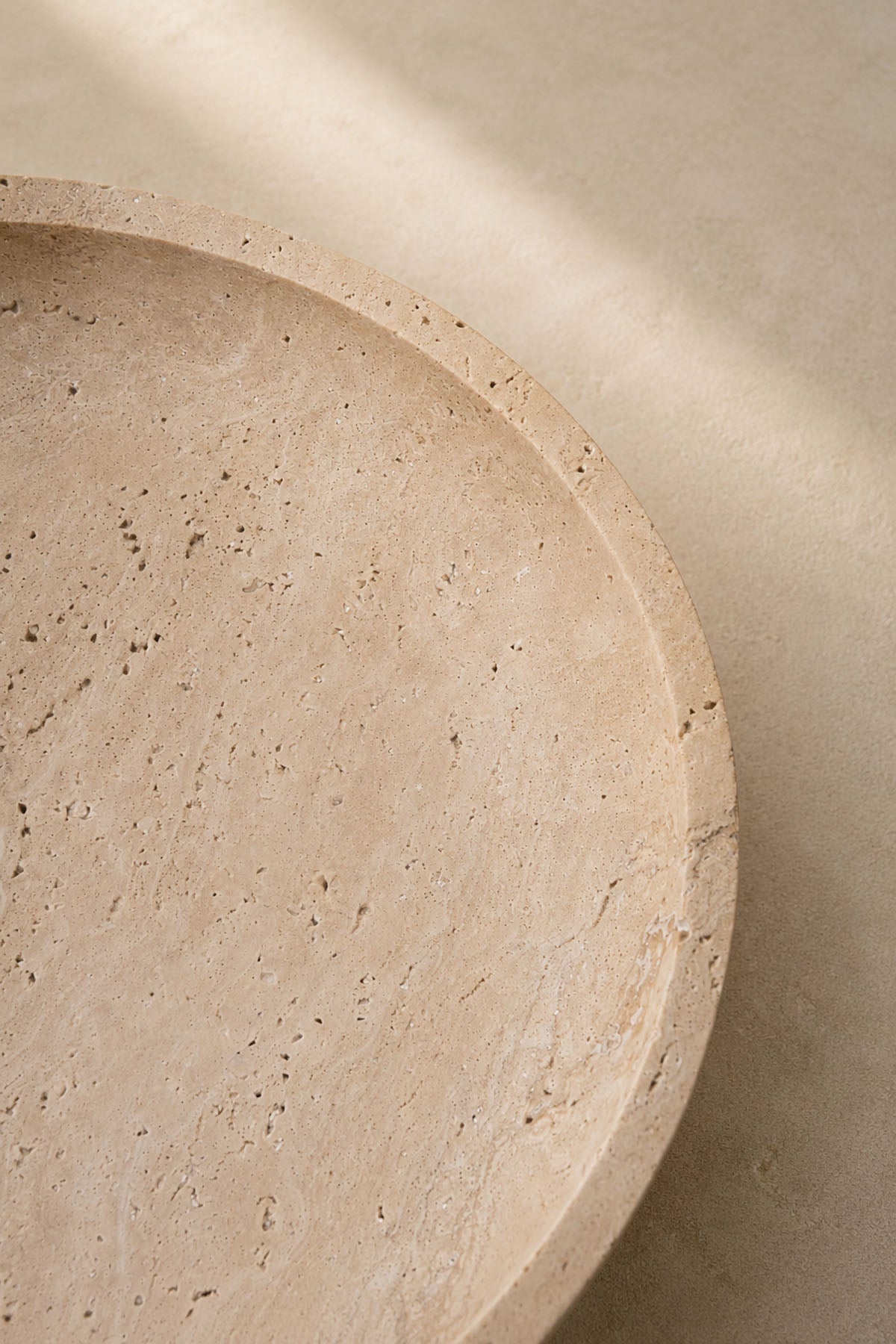 Decorative Travertine Marble Pedestal Bowl 25 x 15 cm