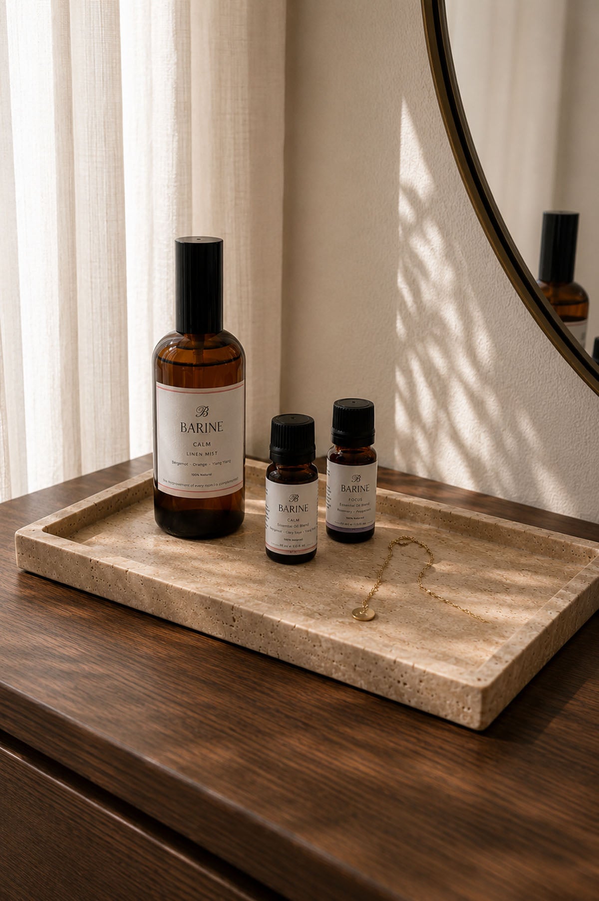 Decorative Marble Tray Natural 18x28x2