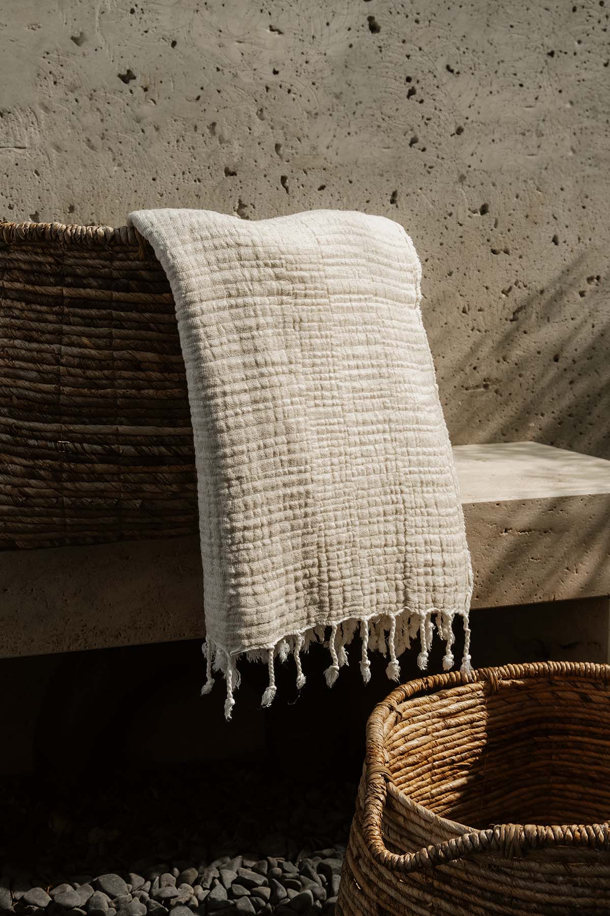 Gold Sofa Shawl Natural