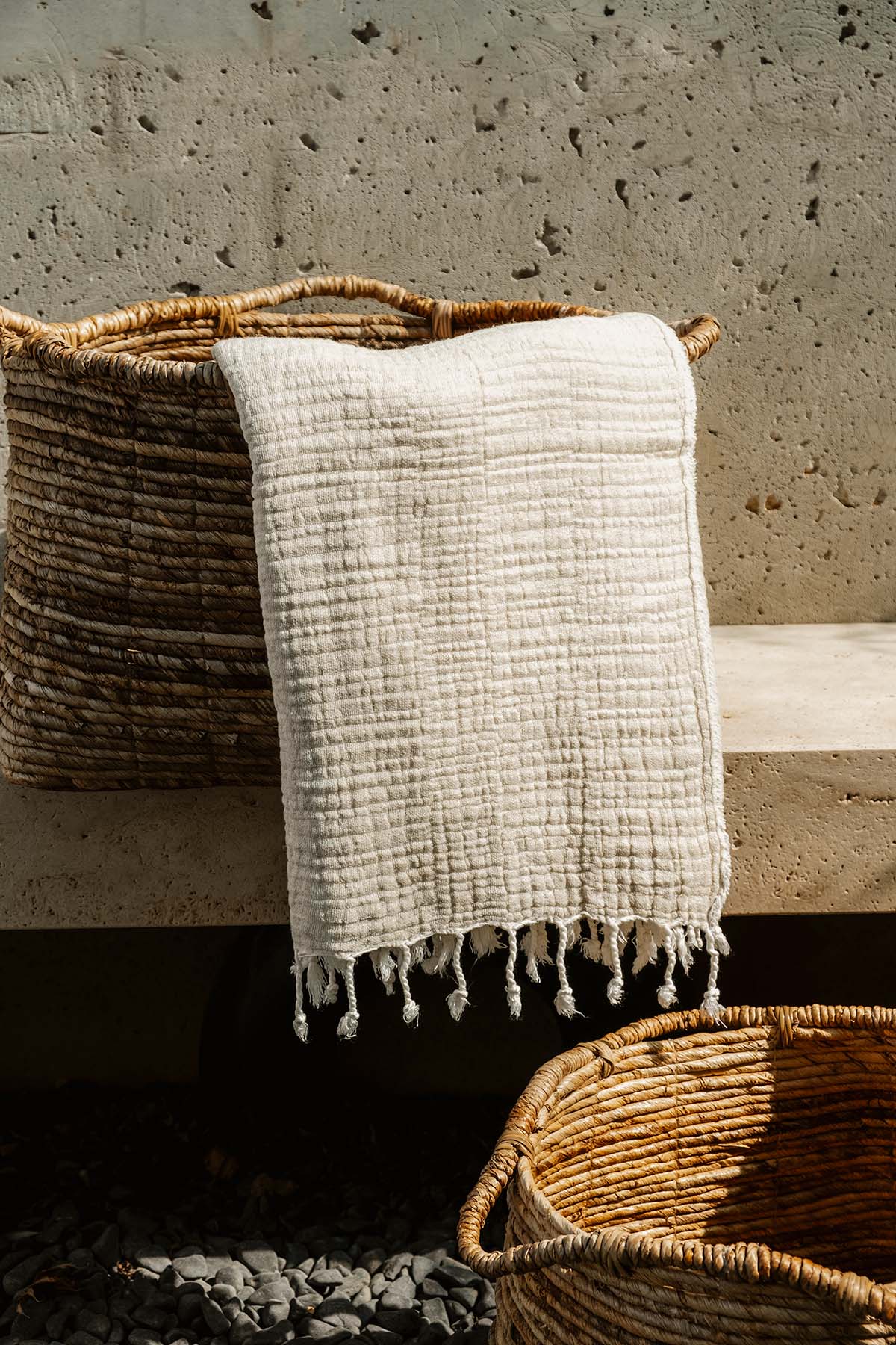 Gold Sofa Shawl Natural