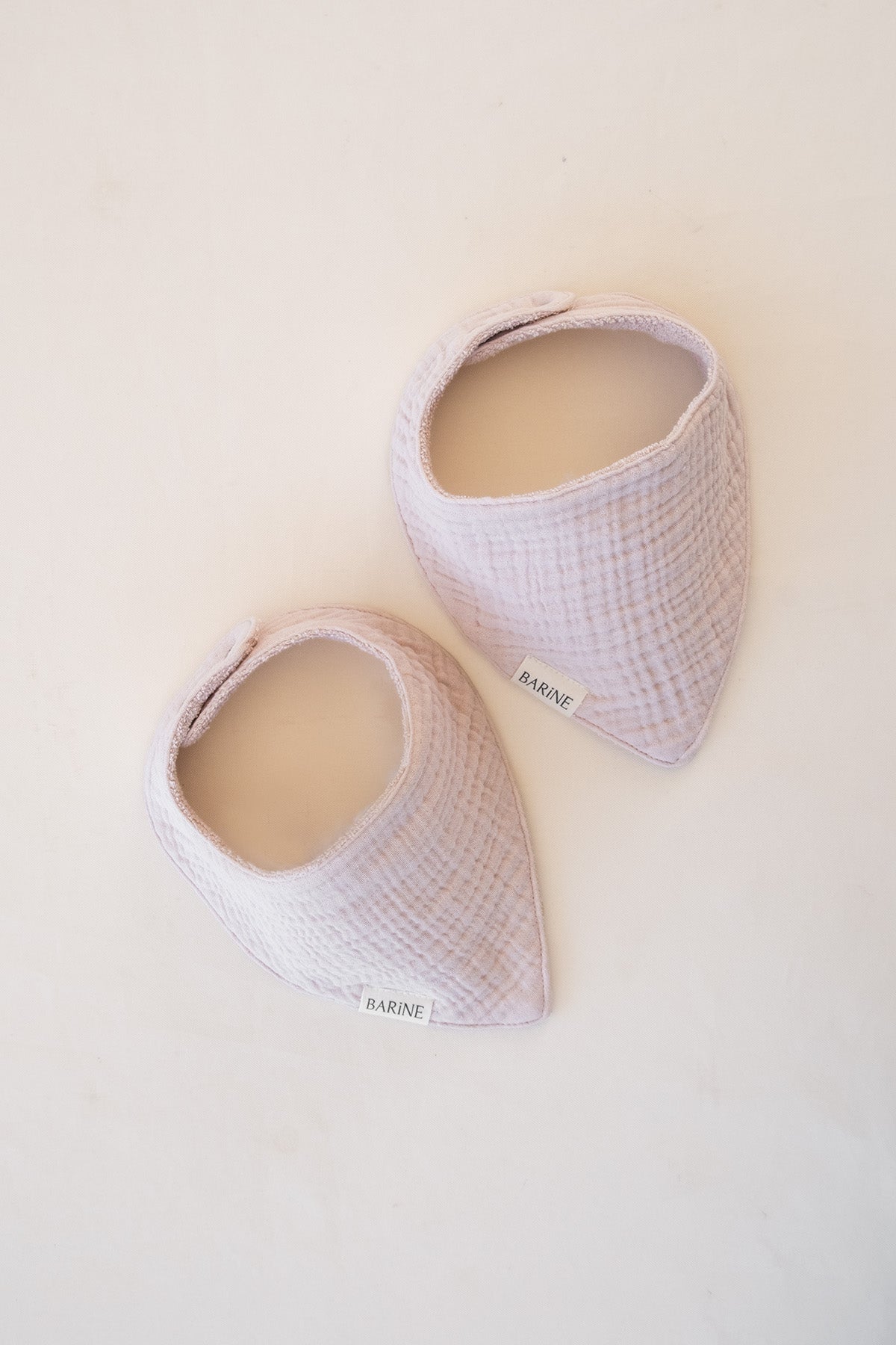 Çift Yüzlü Bandana Bebek Önlüğü 2'li Set Pembe