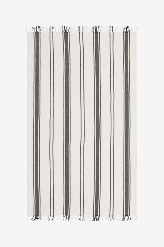 Serviette de bain Earth Stripe noire