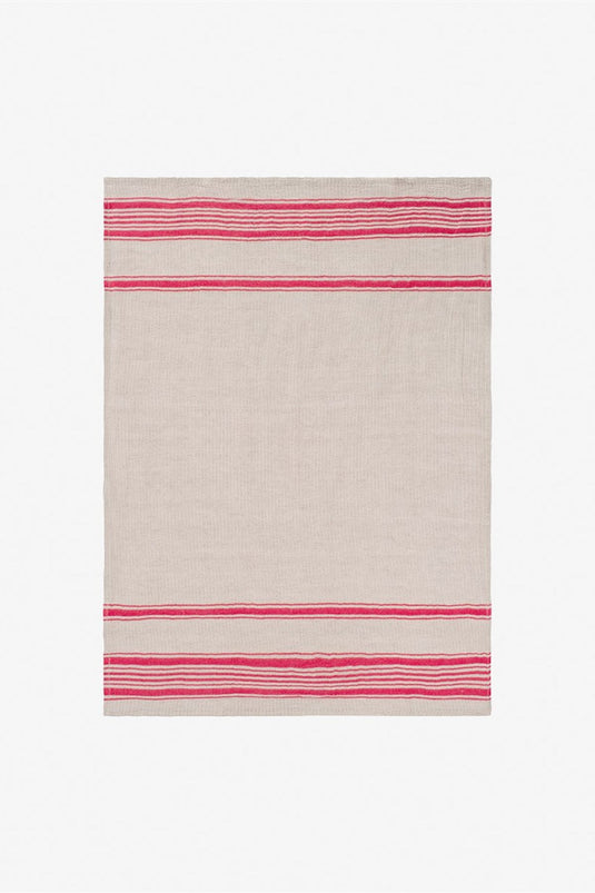 Epicure Kitchen Towel Linen-Red Striped