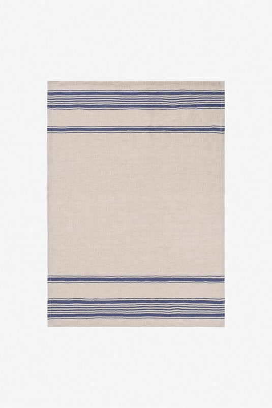 Epicure Kitchen Towel Linen-Navy Blue Striped
