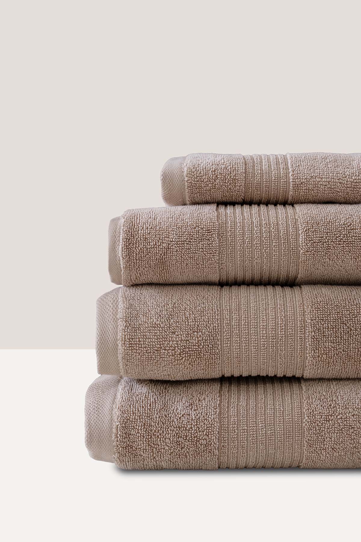 Essetial Bordürlü Bukle Havlu 600 gr/m² Bej