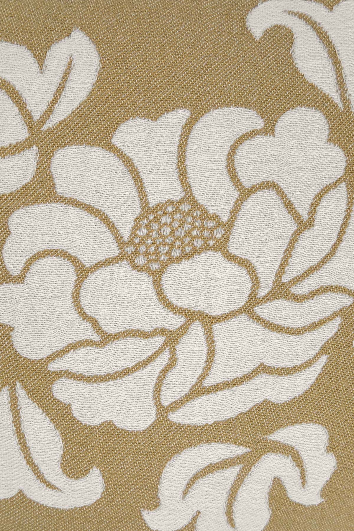 Floral Jacquard Linen Blend Cushion Cover