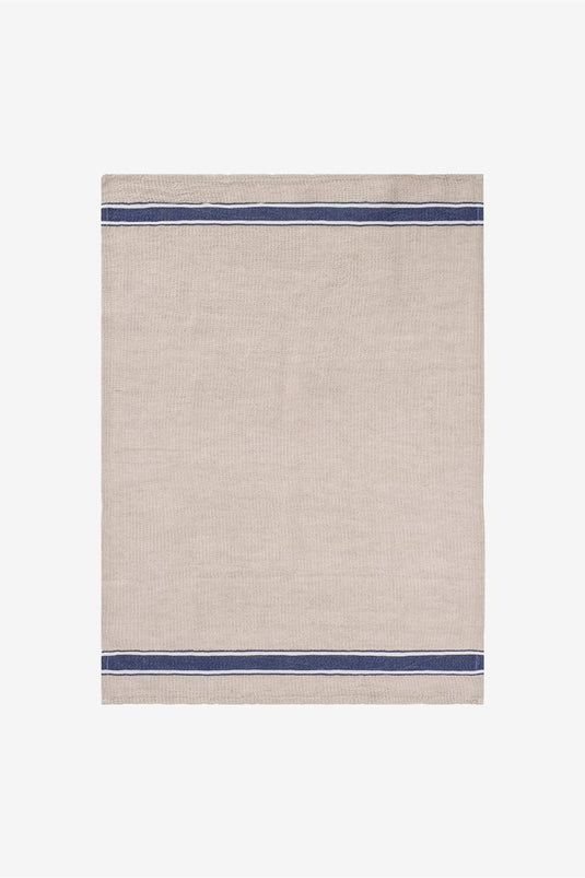 Gastronome Kitchen Towel Linen-Navy Blue Striped