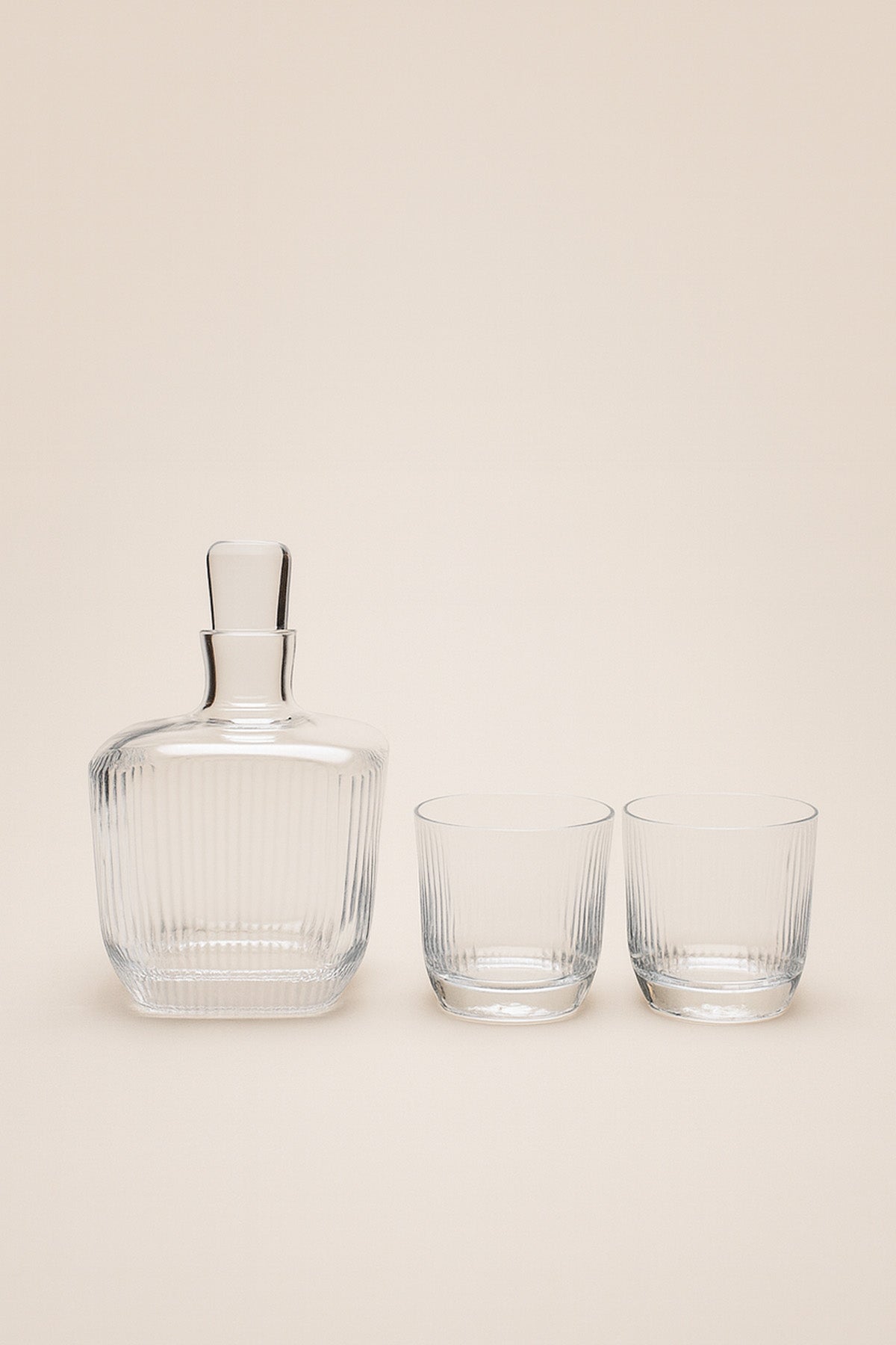Gentleman Kristal Cam 2'li Viski Bardağı ve Karaf Seti