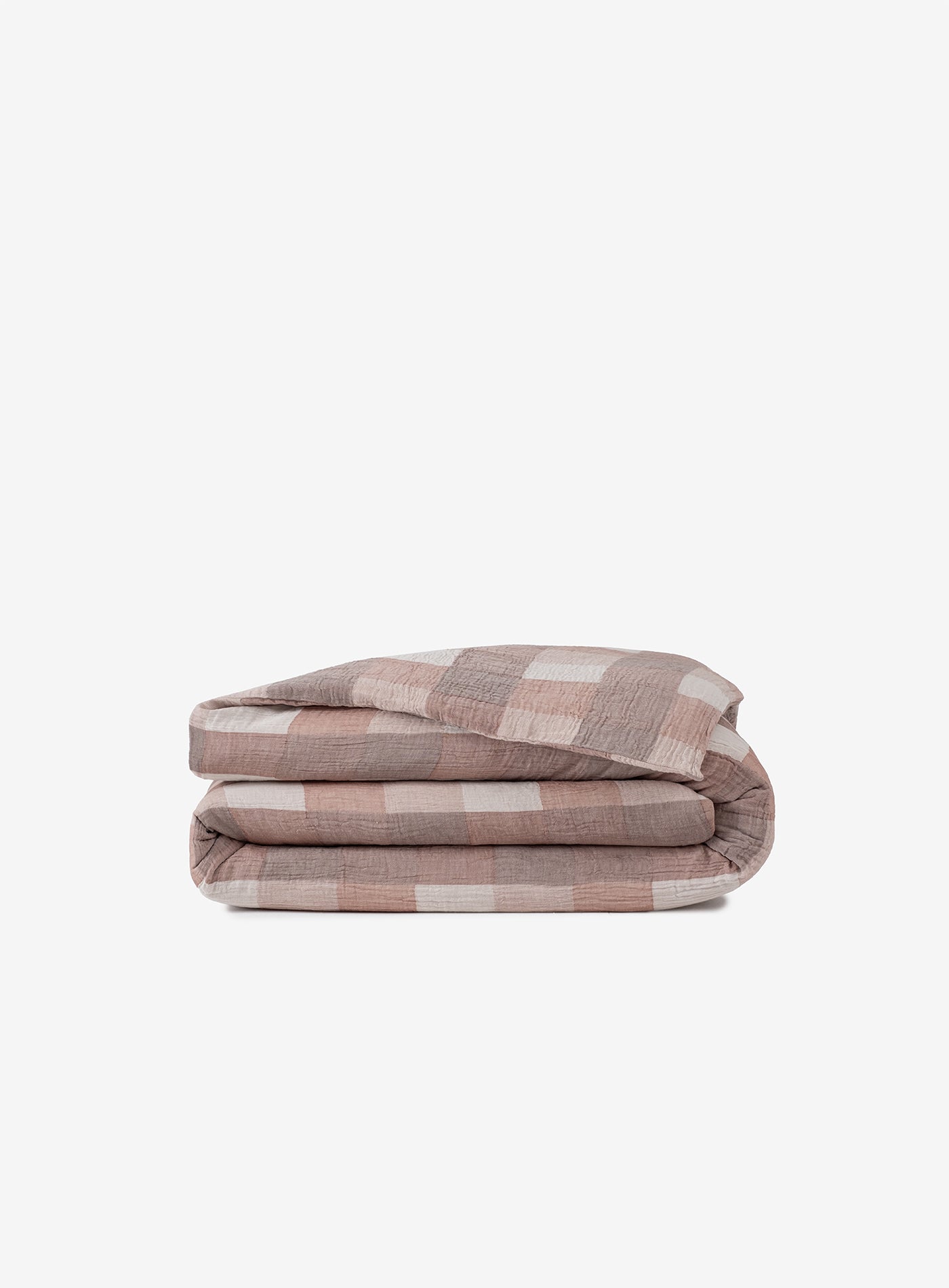 Gingham Gauze Nevresim Sepia&Rust