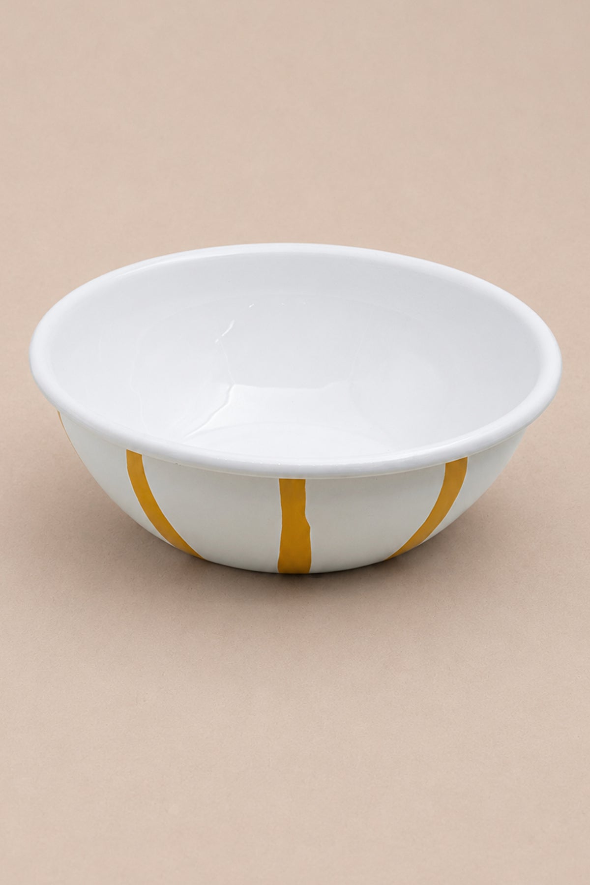 Akıtma Emaye Kase Sarı 26 × 9 cm
