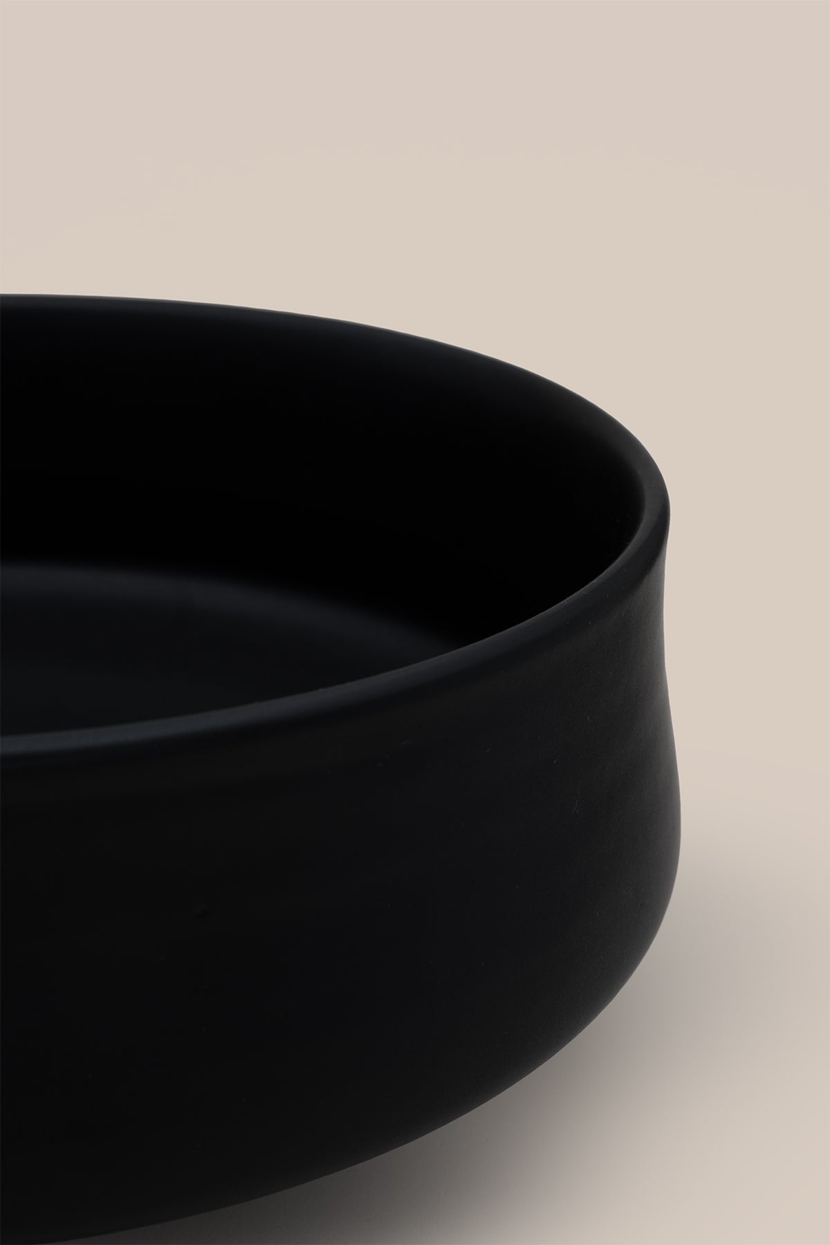 El Yapımı Servis Kasesi ve Dekoratif Kase 26x9 cm Siyah