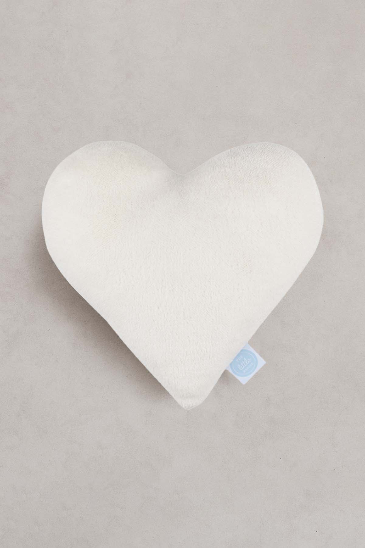 Heart Throw Pillow Ecru