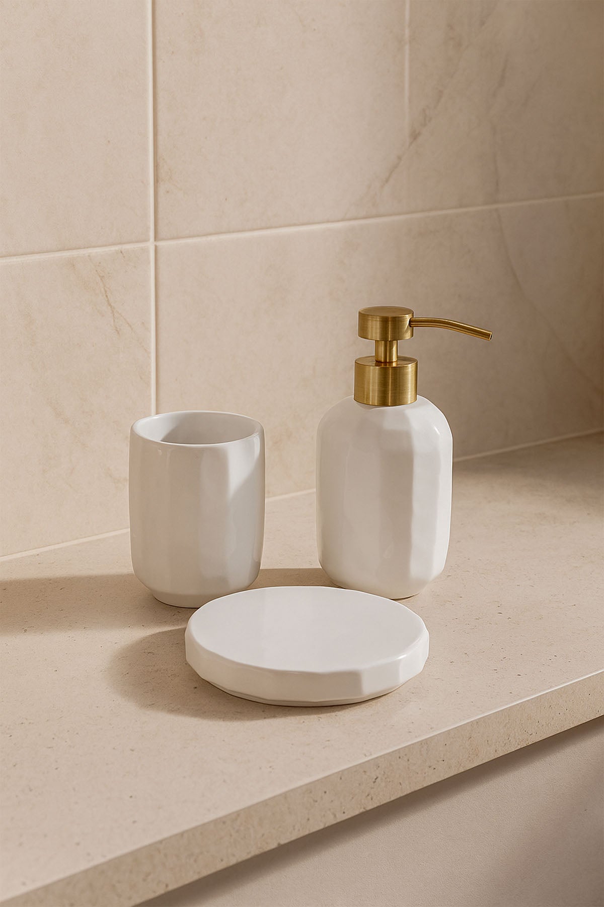 Ivory Seramik 3'lü Banyo Seti