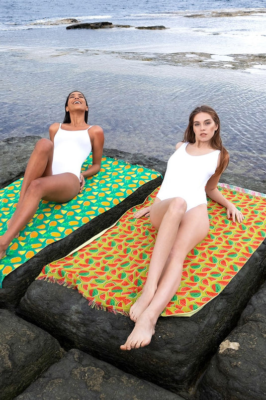 Wassermelonen-Kikoy-Strandtuch