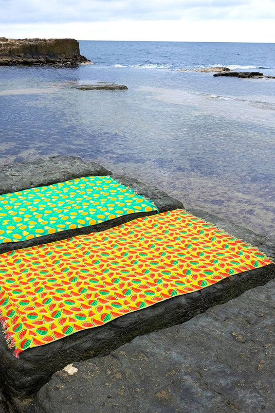 Wassermelonen-Kikoy-Strandtuch