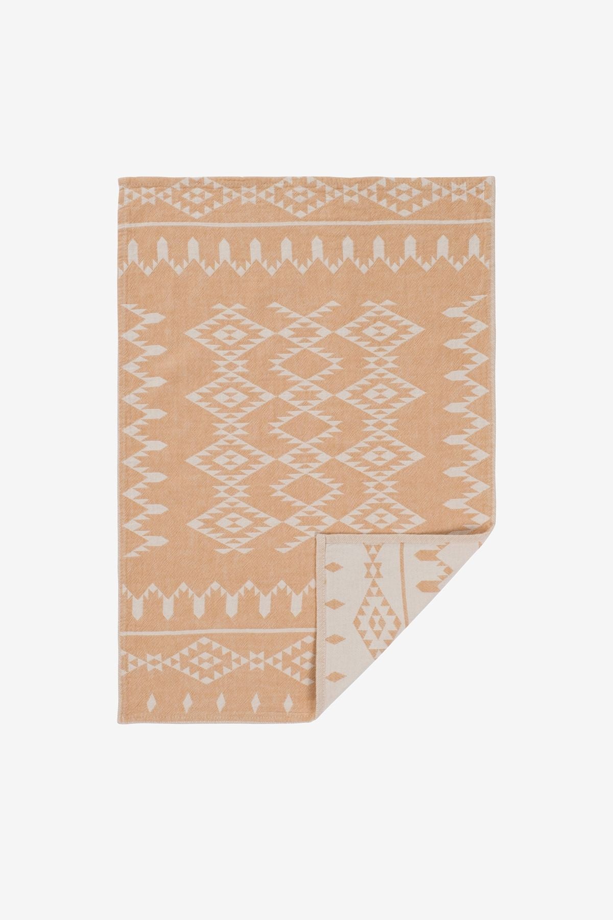 Lot de 2 torchons de cuisine Kilim moutarde