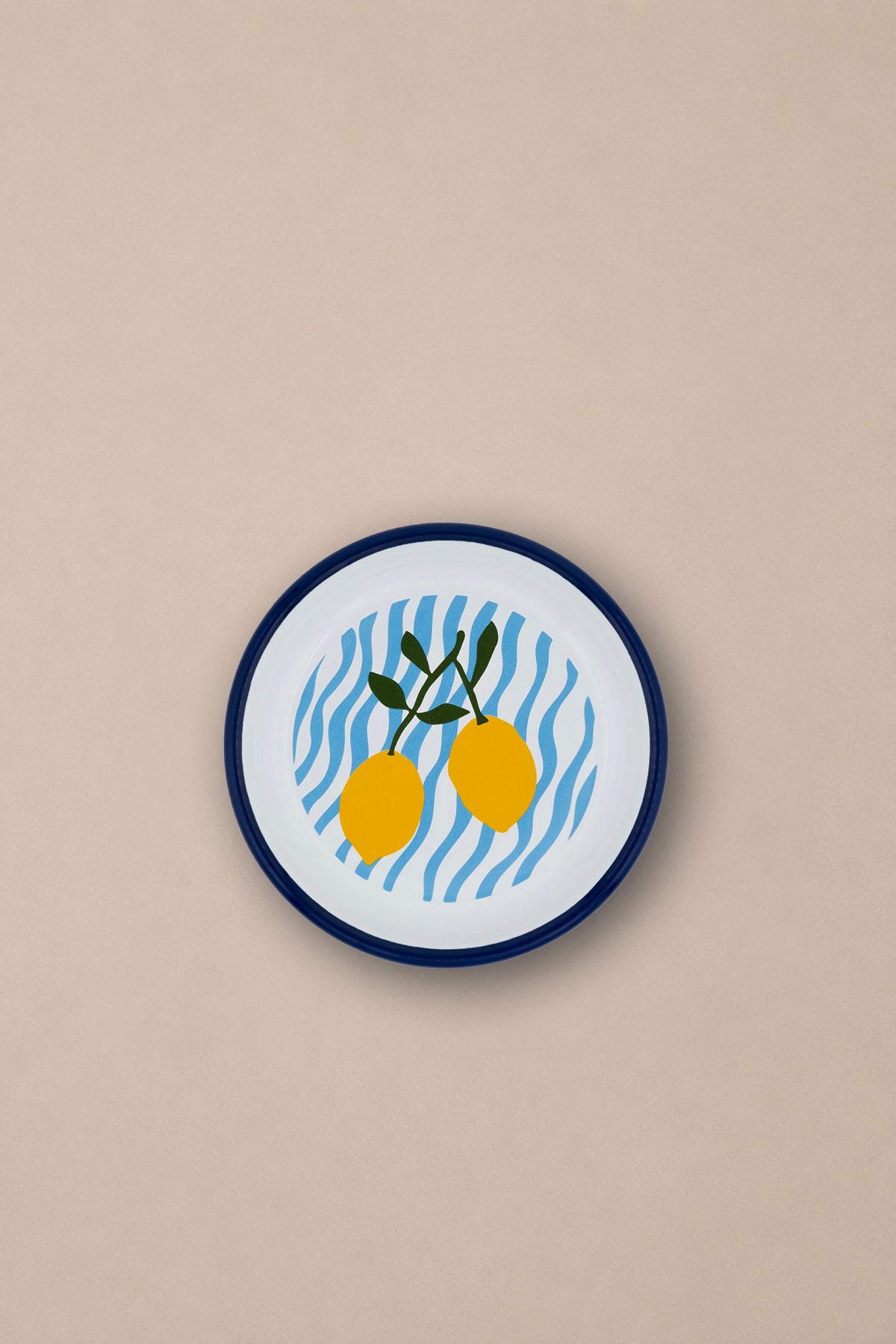 Limon Desenli Emaye Çerezlik, Meze Tabağı 16 x 1,5 cm