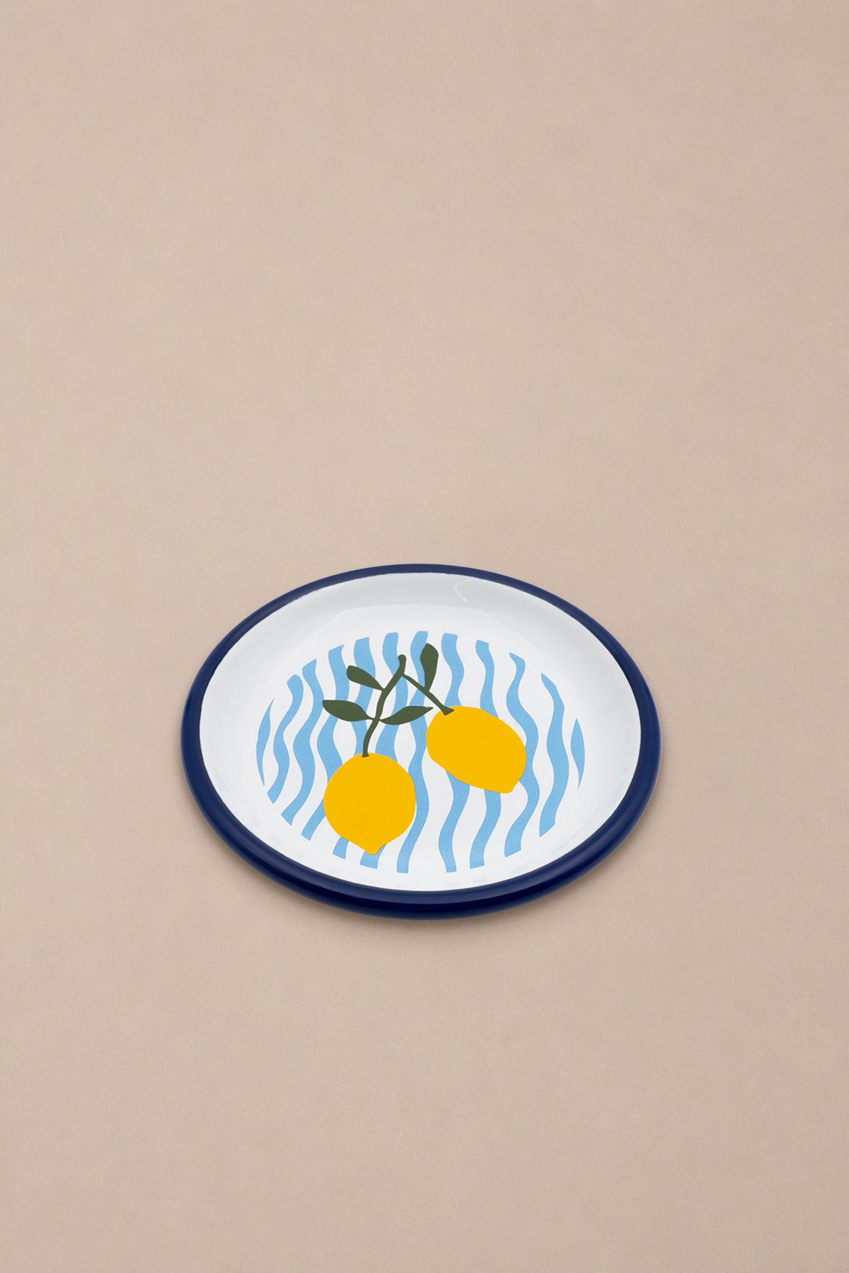 Limon Desenli Emaye Çerezlik, Meze Tabağı 16 x 1,5 cm