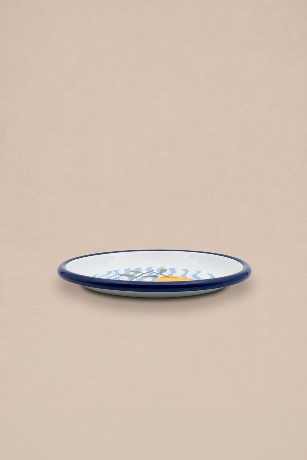 Limon Desenli Emaye Çerezlik, Meze Tabağı 16 x 1,5 cm