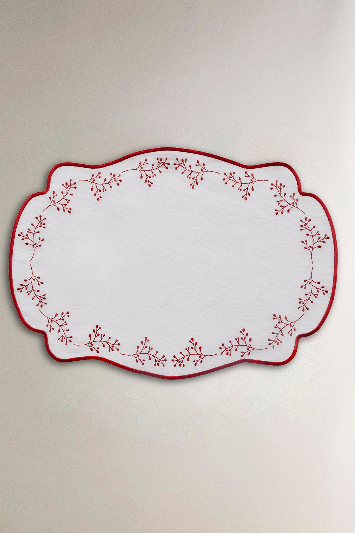 Keten Yaprak Nakışlı Amerikan Servis