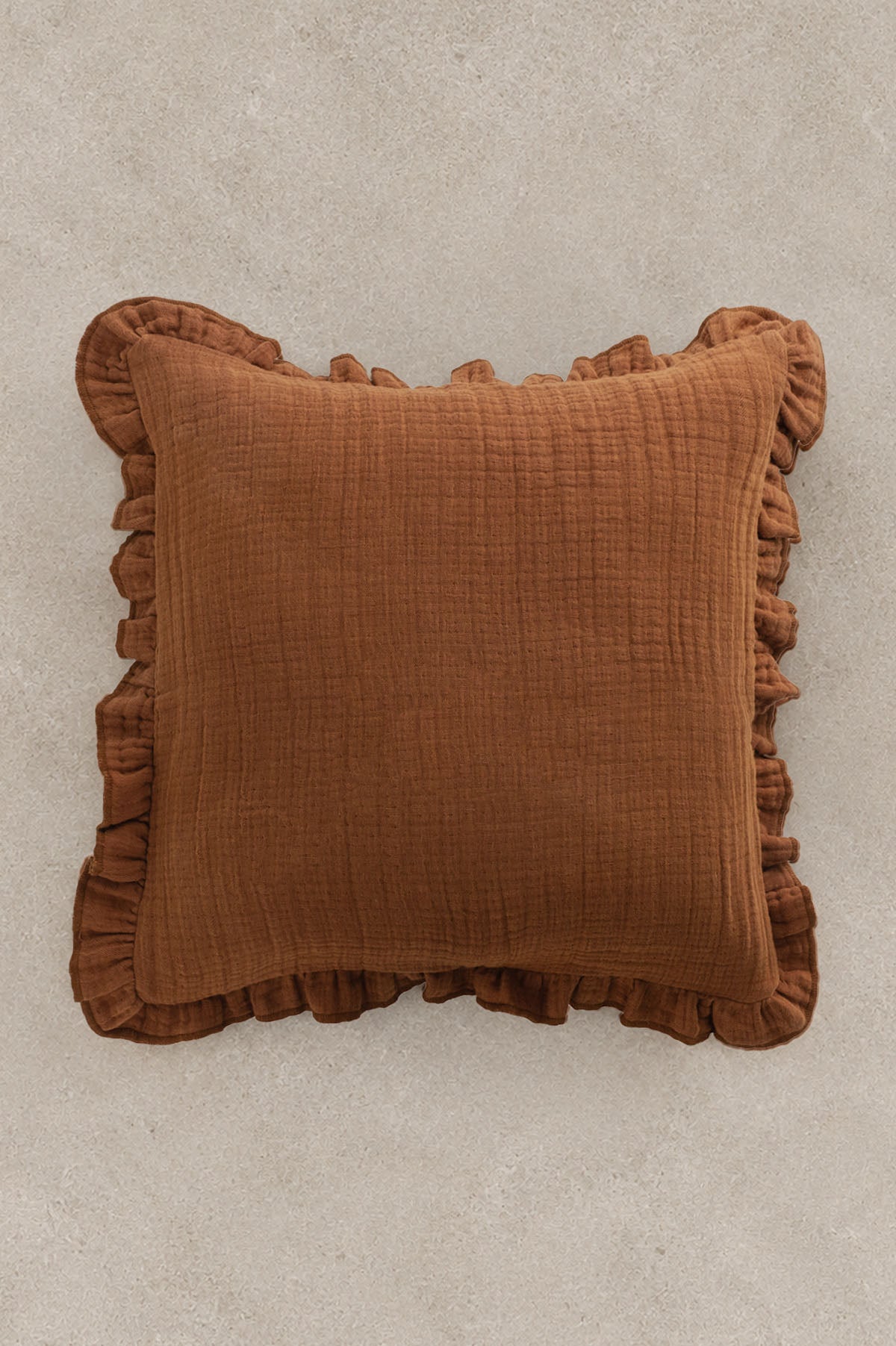 Linen Gauze Throw Pillow Cover Terra