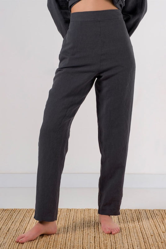 Lino Trousers Anthracite