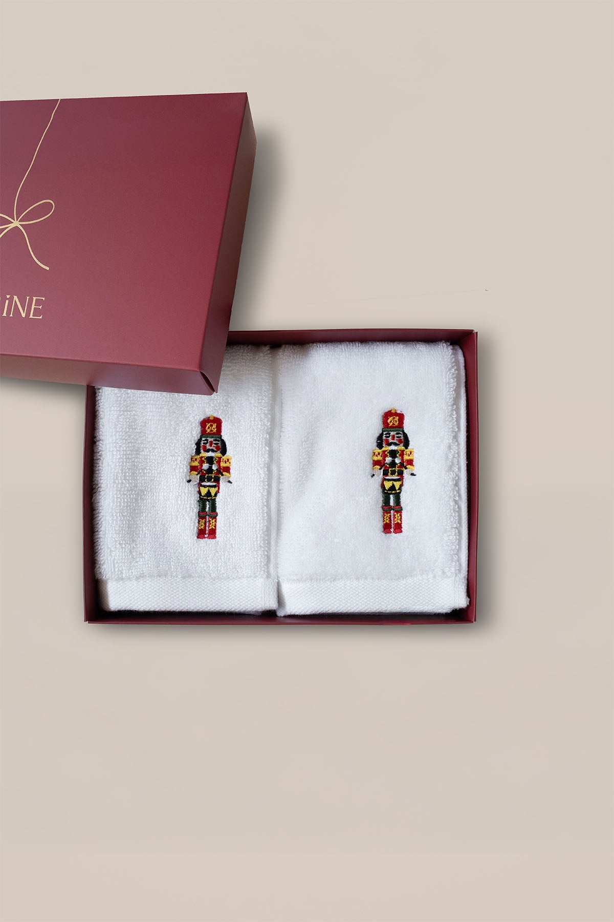 Fındıkkıran Nakışlı Pamuk Bukle Havlu 2'li Set 600gr/m2