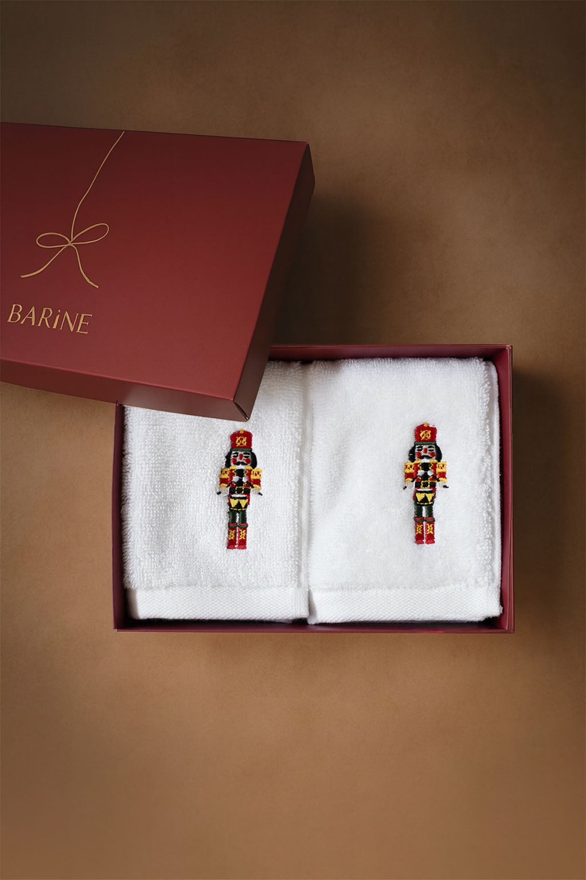 Fındıkkıran Nakışlı Pamuk Bukle Havlu 2'li Set 600gr/m2