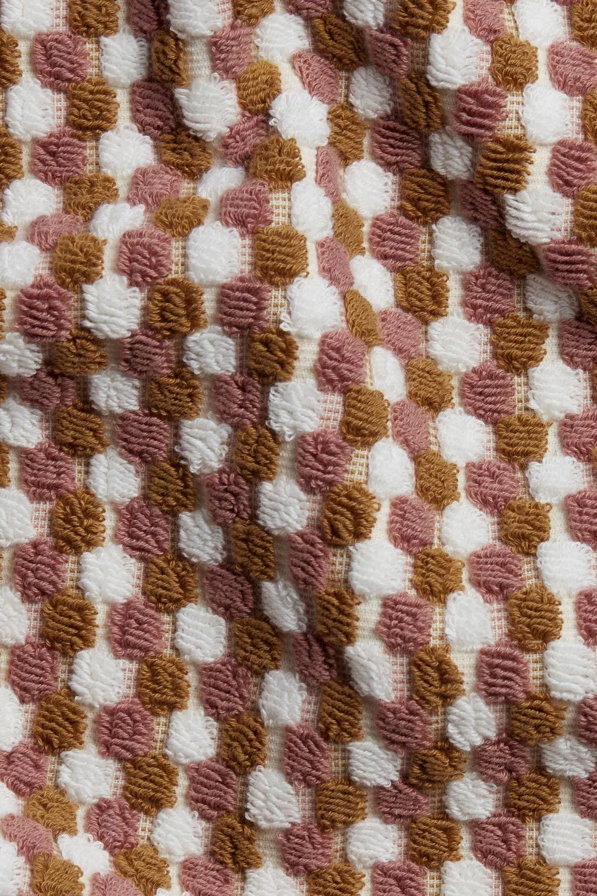 Organik Pamuk Mozaik Havlu Tarçın Rengi